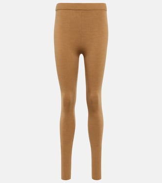 High-Rise Leggings Gentle aus einem Wollgemisch | Loro Piana