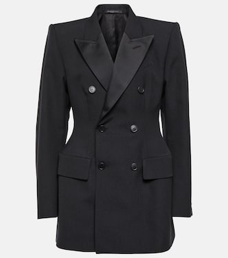 Blazer doppiopetto Hourglass in lana | Balenciaga