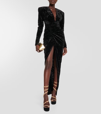 Embellished suede-effect platform sandals | Rene Caovilla