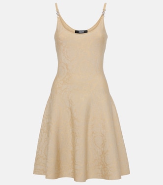 Miniabito in maglia con lamé | Versace