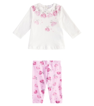 Baby - T-shirt e leggings Flowery Heart | Monnalisa
