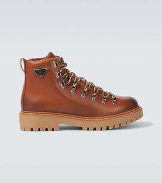 Schnürstiefel aus Leder | Prada