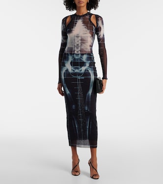Maxirock Squeletor aus Mesh | Jean Paul Gaultier