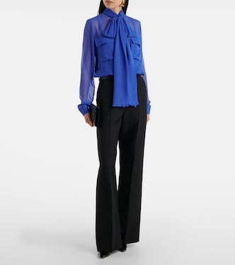 Blusa de georgette de seda | Costarellos