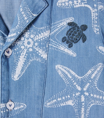 Printed denim bowling shirt | Vilebrequin Kids