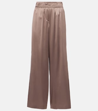 Weite Hose aus Satin | Brunello Cucinelli