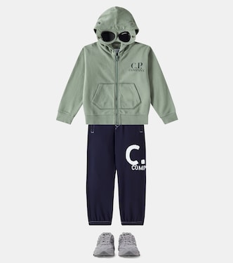 Sweat-shirt à capuche en coton à logo | C.P. Company Kids