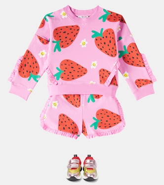 Felpa e shorts in pile di cotone | Stella McCartney Kids