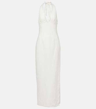Violet halterneck linen maxi dress | SIR