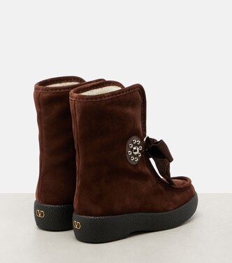 Snowish suede ankle boots | Valentino Garavani