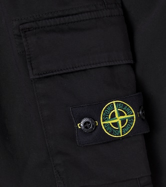 Compass cotton-blend cargo pants | Stone Island Junior