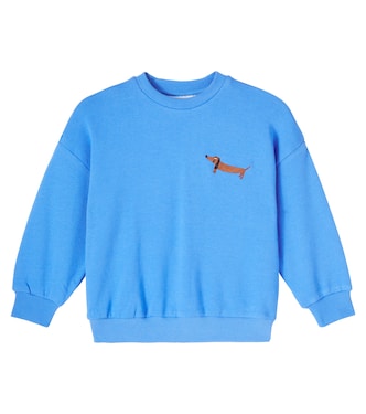 Besticktes Sweatshirt Dog aus Baumwoll-Jersey | Mini Rodini