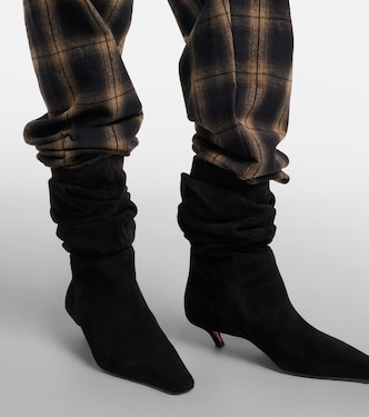 Jamie 25 suede ankle boots | Amina Muaddi