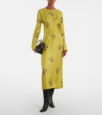 Floral silk midi dress | Marni