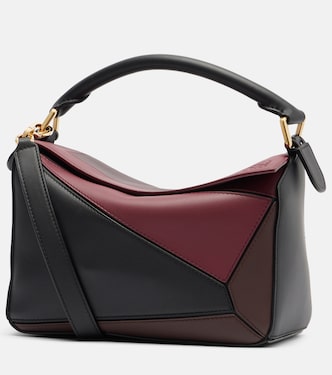 Tote Bas Puzzle Square Small aus Leder | Loewe