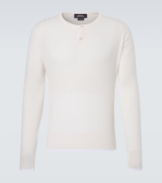 Top Henley Nile en laine et coton mélangés | Wales Bonner