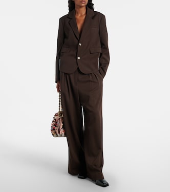 Weite Hose aus Wolle | Loewe