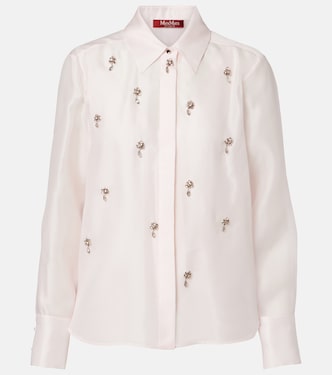Camisa Mseagi de seda con cristales | Max Mara