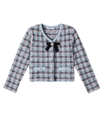 Checked cotton-blend tweed jacket | Self-Portrait Kids