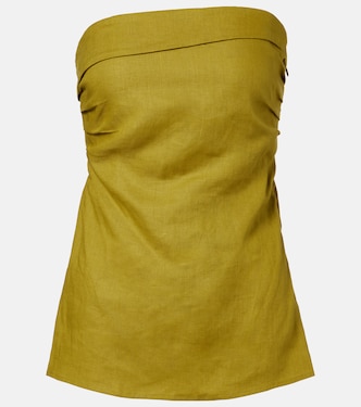 Caen strapless linen top | Faithfull