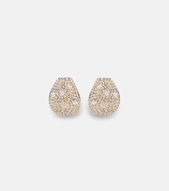 Keepsake 14kt gold huggie earrings with diamonds | Stone and Strand