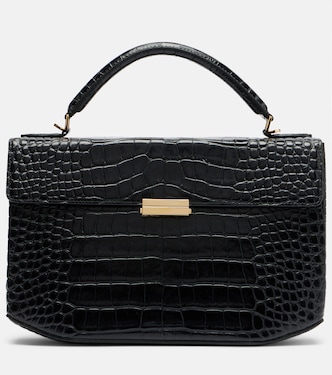 Box Small croc-effect leather top-handle bag | Toteme