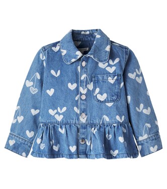 Kenza printed ruffled denim jacket | Liewood