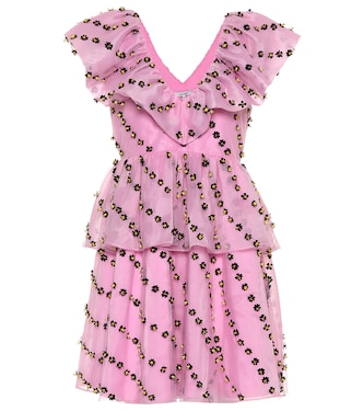 Floral-embellished dress | Ganni