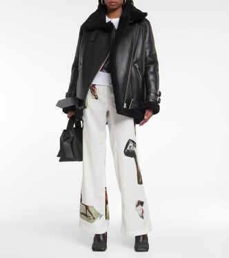 Giacca Velocite in pelle con shearling | Acne Studios