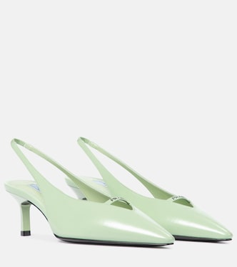Leather slingback pumps | Prada