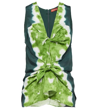 Pan tie-dye crêpe de chine top | Altuzarra