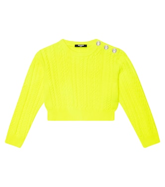 Cable-knit wool and cashmere sweater | Balmain Kids