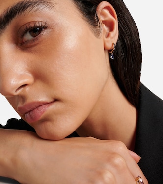 Boucle d’oreille unique en or 18 ct, saphir et topaze | Persée
