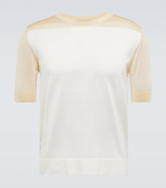 T-shirt oversize in seta | Jil Sander