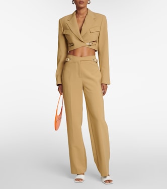 Blazer raccourci Interlock en laine mélangée | Dion Lee
