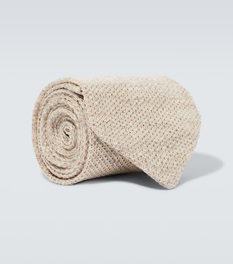 Linen knit tie | Thom Sweeney
