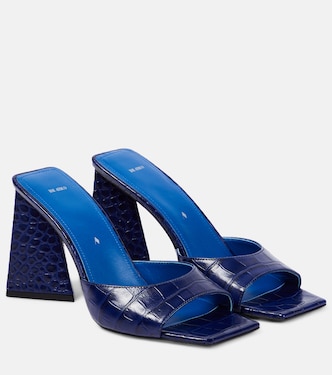 Mules Mini Devon 85 de piel efecto cocodrilo | The Attico