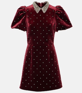 Vanessa embellished velvet minidress | Rebecca Vallance
