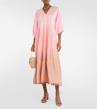 Midikleid Tiered aus Seide | Juliet Dunn