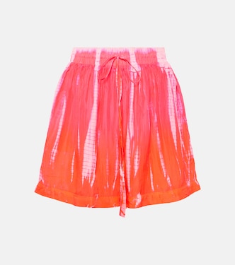 Shorts in seta con stampa | Anna Kosturova