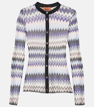 Cárdigan de punto metalizado en zigzag | Missoni