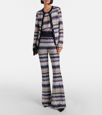 Cárdigan de punto metalizado en zigzag | Missoni