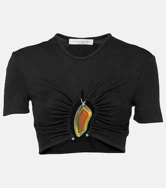 Moodstone ruched crop top | Christopher Esber