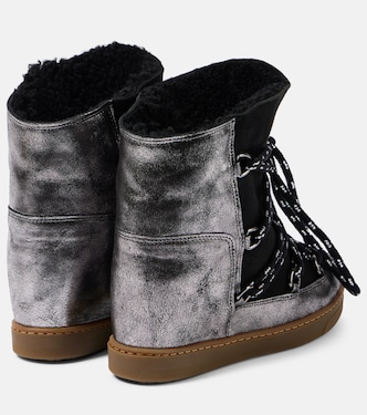 Schneestiefel Nowles aus Veloursleder mit Shearling | Isabel Marant