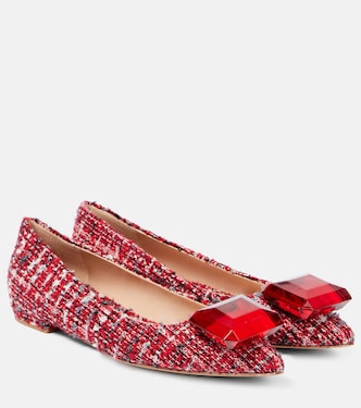 Verzierte Ballerinas Jaipur aus Bouclé | Gianvito Rossi