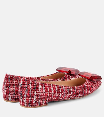 Verzierte Ballerinas Jaipur aus Bouclé | Gianvito Rossi