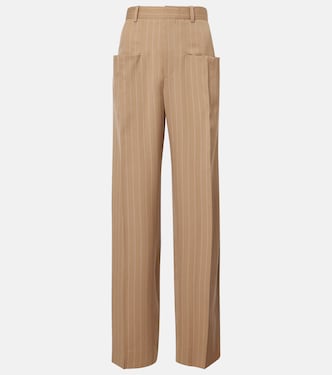 Pantalones anchos de lana virgen | Victoria Beckham