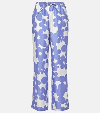 Floral silk wide-leg pants | Marni