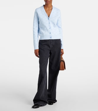 Cardigan in jacquard di cotone GG  | Gucci