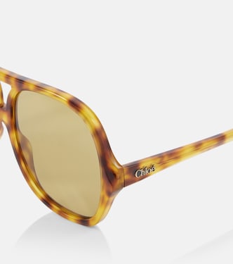 Logo flat-top sunglasses | Chloé